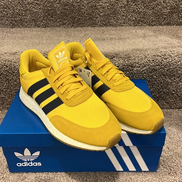 Adidas I-5923 Iniki Boost BD7612 Shoes Sneakers new yellow blue Men’s Sizes - Picture 2 of 12